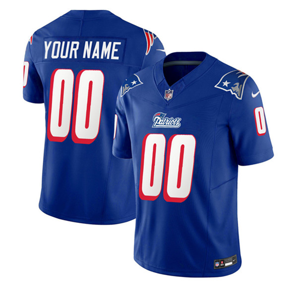 Men & Women & Youth New England Patriots Active Player Custom Blue 2023 F.U.S.E. Throwback Limited Football Stitched Jersey